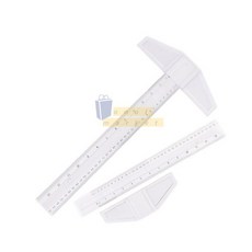 부루샵 제도용 투명 플라스틱 T자 t자형자 목공직각자, 35cm