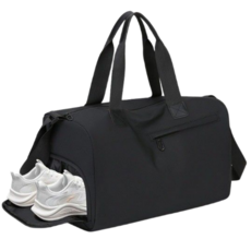 바이이레 만능수납 운동 여행 데일리 더플백, 블랙, 1개