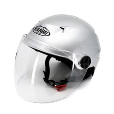 한미 뉴캐리반모 자전거 오토바이 반모 헬멧, 실버