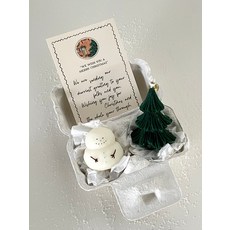 앤오프 미니퐁당눈사람 미니3단트리 크리스마스 생일 답례품 무료포장 연말선물 크리스마스트리 꾸미기, 코튼런드리, 그린