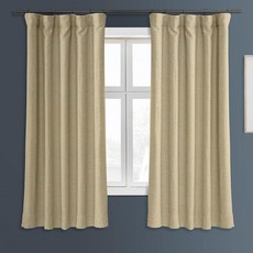 HPD Half Price Drapes BELL 벨ino 텍스처 인조 리넨 암막 커튼 길이 160cm(63인치) (패널 1개) 침실 및 거실용 커튼 너비 127cm(50인치, 50"W x 63"L (Pack of 1), 촛불