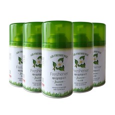 해피룸 탈취분사기향캔 자스민향 5개 1세트 탈취와 방향을 동시에 분사기 리필용 방향캔 교환용 향캔, 280ml