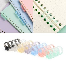 똑딱이제본링 제본링 제본스프링 4구, 검정, 1개, 블랙, 투명, 옐로우, 퍼플, 블루, 핑크, 그린