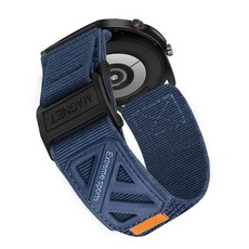 어메이즈핏 티렉스3 프로 스트랩 나일론 자석 캔버스 손목 밴드, Huami trex3Pro 48MM 적용, 파란색 자석 나일론 벨크로