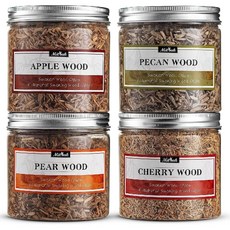 우드칩 4종 세트 위스키 칵테일 스모커 키트 (애플/체리/피칸/피어) 애주가 남편 아빠 선물, 1개