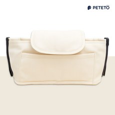 코오롱 다용도 수납백 포켓 미니 가방 스쿠터 자전거 페테토 유모차 애견 개모차 기저귀 정리함, 아이보리, 1개