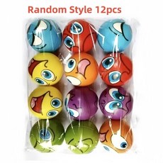 12Pcs 재미 있은 스폰지 압력 표현 소프트 볼 짜기 PU 폼 진정 장난감 손목 액션 스포츠 공