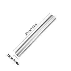 간단한 스테인리스 스틸 밀대 베이킹에 적합하며 설탕 파이 완탕 및 피자 반죽을 밀어서 만드는 데 매, 02 8inch, 1