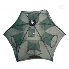 휴대용 우산 펼침 그물 포획 장치 6개 입구 구조 민물 바다 낚시 어획 보조 도구, 자동통발 6구