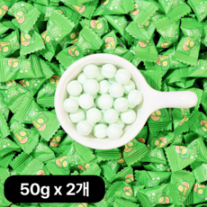 샤오커오라 무설탕 비타민C 민트 업소용 훠궈집 과일 사탕 캔디 라임맛, 2개, 50g