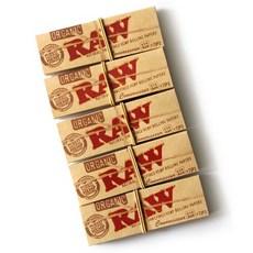 RAW 오가닉 코니셔 1.25 1 1/4 롤링 페이퍼 (팁 RAW Organic Connoisseur 1.25 1 1/4 Rolling Paper with Tips (5 Pack, 1.25인치, 5