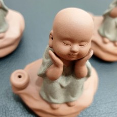 인센스 향피우는 동자승 향홀더 향트레이, 닐스샵_ 향피우는 인센스 동자승 홀더 인테리어 소품, -이상품선택-