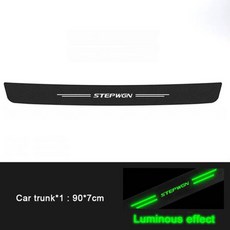 문턱 발판 도어 스커프 스텝 가드 호환 혼다 스탭왜건 로고 후면 트렁크 실 범퍼 보호 스티커 흠집 방지 데칼 빛나는 자동차 문 스트립, trunk 1pc