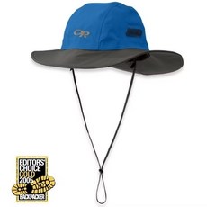 美國 Outdoor Research 防水透氣防風牛仔大盤帽子 登山健行帽 亮藍，有效遮陽、透氣舒適，戶外活動必備, XL