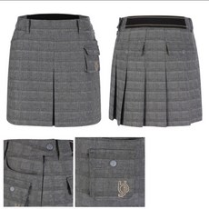 벤제프 벤제프 골프 여성 캐쥬얼 체크 플리츠 큐롯 BO5MWCU813GY_SC