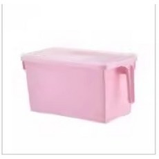 冰箱收納盒 附蓋收納箱 淺綠色, 1982041581, 1個