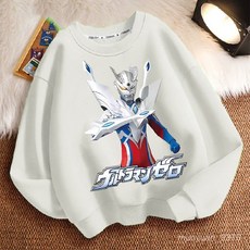 賽羅奧特曼春秋冬新款男女小中大兒童衛衣圓領加厚長袖上衣外套潮 9FKM