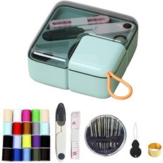 휴대용 반짇고리 세트 가정용 반짓고리 셋트 미니 반짇고리 의류재사용바늘세트, 1개, 라이트카키