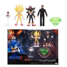 정품++ Sonic 소닉 3 Movie ActionFigures 멀티 팩 웨이브 2 피규어 6.4cm(2.5인치), 정품++ Sonic 소닉 3 Movie ActionFi