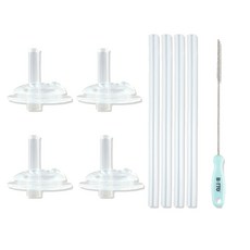 비비또 교체용 빨대 4P+꼭지 4P+세척솔 세트, 비비또 교체용 빨대4P+빨대 꼭지4P+세척솔, 1세트