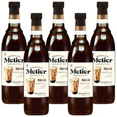 메티에 흑당시럽, 750ml, 5개