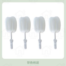 海綿杯刷 - 可替換長柄清潔刷 奶瓶/水瓶/保溫杯適用 - 淘淘屋, 1個, 替換棉頭