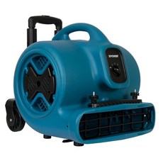 XPOWER P-630HC Pro 1/2 HP 2800 CFM 원심 에어 무버 카펫 건조기 바닥 팬 송풍기 텔레스코픽 핸들 및 휠 클램프 물 손상 복원 청소 배관, Pro P-630HC, 블루_Pro P-630HC