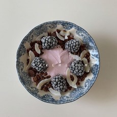 빈티지 블루 패턴 도자기 요거트볼 시리얼 샐러드 수프볼, 블루 6인치