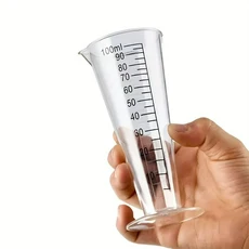 100ml BPA 프리 계량컵(스케일 포함) 식품 등급 주방 계량 도구(요리 베이킹 및 레스토랑용), 01 100ml 용량, 01 FU56-White