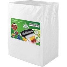 KitVacPak100 Quart 10X13 BPA 무료 및 헤비 듀티가 포함된 진공 식품 실러 백 유형의 실러와 호환되는 상업용 등급 냉동, 8" x 12" Quart (100count)
