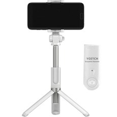 요이치 무선 삼각대 블루투스 셀카봉 욜로 화이트 WT300, 1개