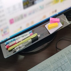 땡구마켓 부착식모니터선반 컴퓨터책상정리선반