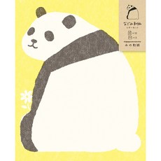 莫莫日貨 日本製 古川紙工 滿版動物系列 美濃和紙 信封 信紙組 (共4款), 1個, 03.坐姿熊貓