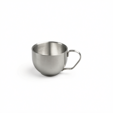 JWJJ 不鏽鋼米蘭咖啡杯, 米蘭咖啡杯 - 砂光銀 180ml, 1個