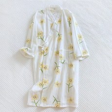 보태샵 여성 골프 샤워가운 유카타 골프장, 1개, 수선화