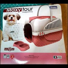 BAMA 이탈리아 선물용 물세척&친환경 강아지집 고양이집 애견 소 중 캐리어 이동장 야외 실내 모든 반려동물 겸용 행사, BROWN 칼라 소형 (S ), 1개