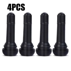 검정색 TR414 튜브리스 자동차 휠 타이어 밸브 스템(캡 포함) 스냅인 유형 고무 스템 커버 액세서리, 02 black