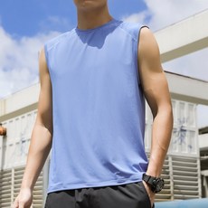 冰絲速乾運動背心 - 大尺碼透氣健身無袖上衣