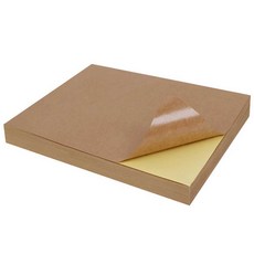 스티커 종이 라벨지 방수 테이프 대용량 크라프트지 접착, 1개, A5 어두운색 100매