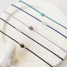 水晶蠟繩手鍊 4mm水晶 極細蠟繩, 1個, B.海藍寶→活動圍→請另外備註手圍幾公分,SBL2.海藍SBL3.天空藍