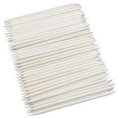 큐티클 푸셔 손톱 케어 밀대 100개들이 더블 엔드 네일 아트 스틱 매니큐어 및 페디큐어를 위한 천연 목재 클리너