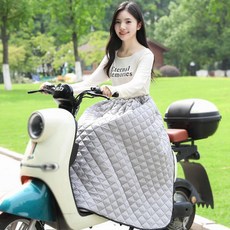 무릎담요 오토바이 워머 방한보호대 바람막이 보온, 1개, 그레이 집업 원단