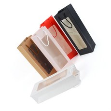 착한장터 투명창 와인백 와인가방, 레드