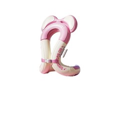 橙橙柴犬 按壓充氣泳圈 適用年齡3-15歲, 腋下圈_雪白粉38*46CM, 1個