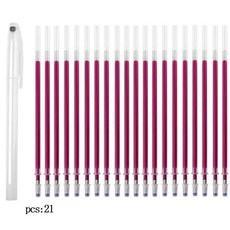 고온 사라지는 패브릭 마커 펜 지울 리필 패치 워크 가죽 마크 바느질 도구, 색상: 4. 15-21pcs, 1개