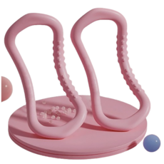 리브에어 파스텔 요가링 하드 타입, 1세트, 핑크 마사지