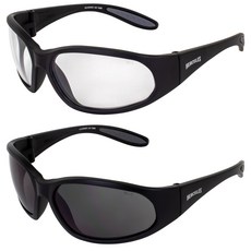 Global Vision 글로벌 비젼 허큘리스 1 선글라스 2쌍 남성 블랙 투명 스모크 렌즈 미국발송, Global Vision 글로벌 비젼 허큘리스 1 선글