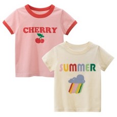 앨리홈 위클리반팔티셔츠(체리+썸머)