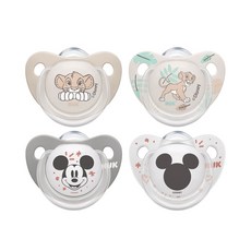 누크 디즈니 노리개젖꼭이 쪽쪽이 2+2 세트 (단계/색상 선택), 1. 1단계 라이온킹 2개입, 2. 2단계 미키마우스 2개입, 1개