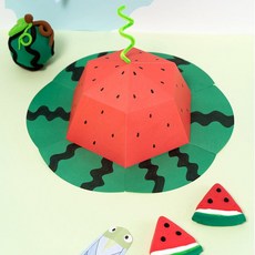 종이 수박 모자 만들기 꾸미기 놀이kty4+8AbI